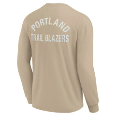 Portland Trail Blazers Unisex Elements Super Soft Long Sleeve T-Shirt Khaki - NBA