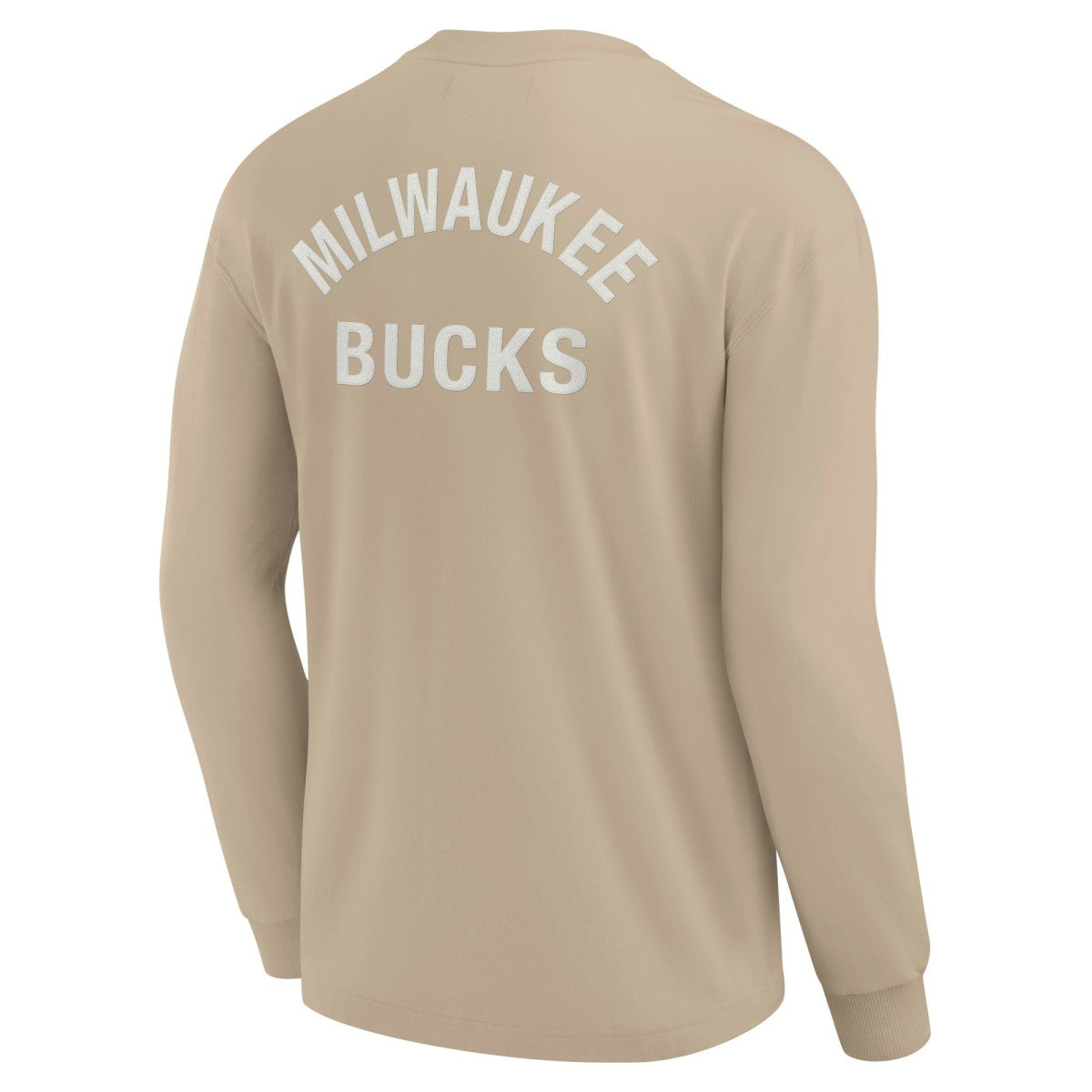 Milwaukee Bucks Unisex Elements Super Soft Long Sleeve T-Shirt Khaki - NBA