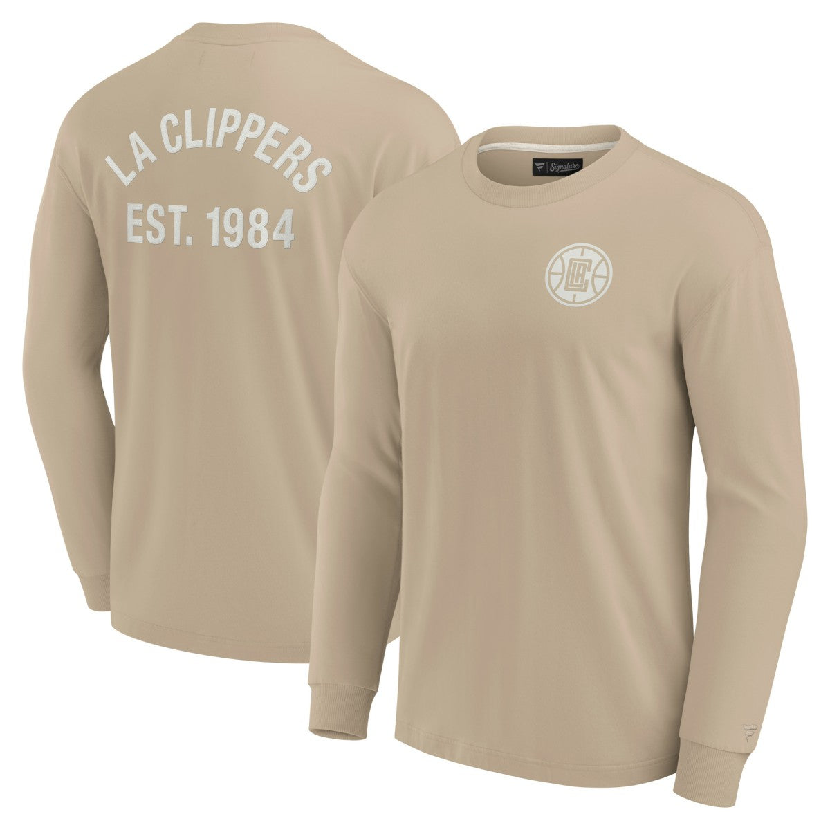LA Clippers Unisex Elements Super Soft Long Sleeve T-Shirt Khaki - NBA