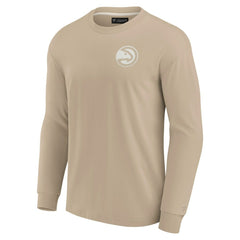 Atlanta Hawks Unisex Elements Super Soft Long Sleeve T-Shirt Khaki - NBA