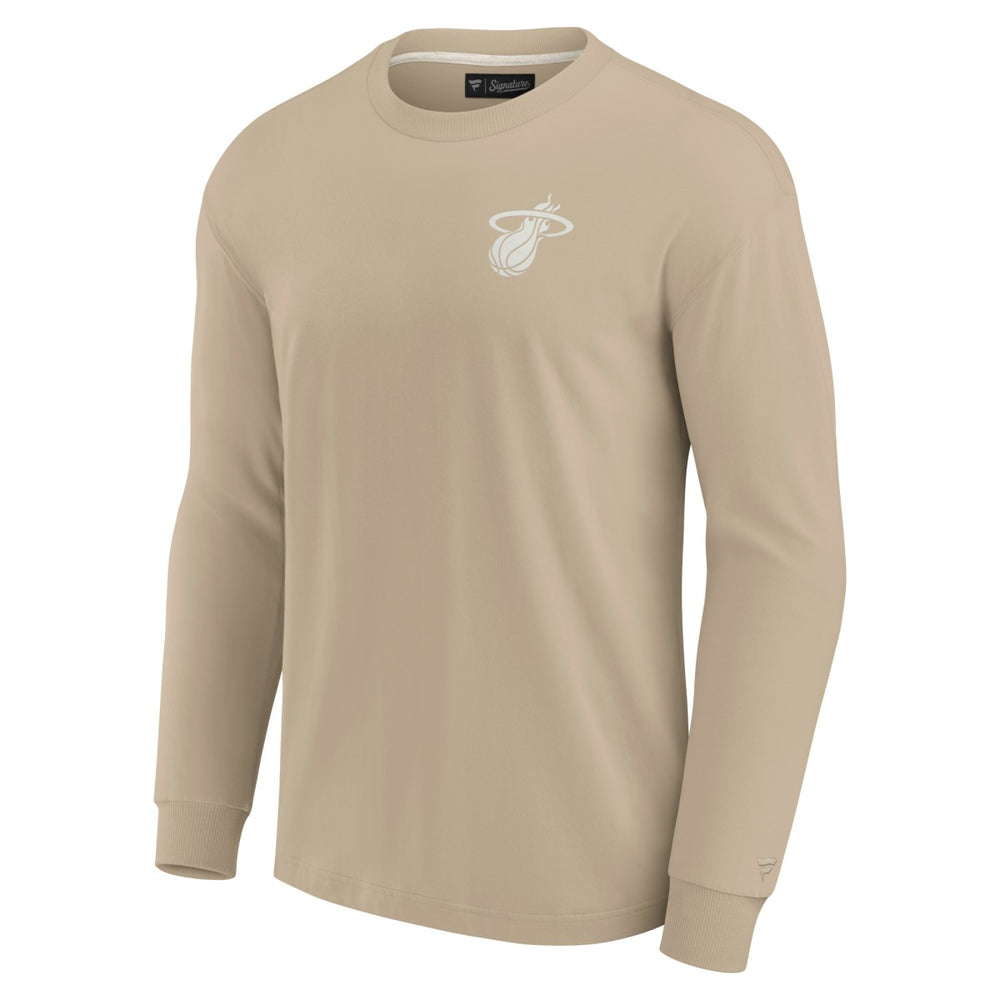 Miami Heat Unisex Elements Super Soft Long Sleeve T-Shirt Khaki - NBA