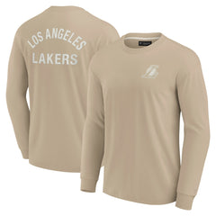 Los Angeles Lakers Unisex Elements Super Soft Long Sleeve T-Shirt Khaki - NBA