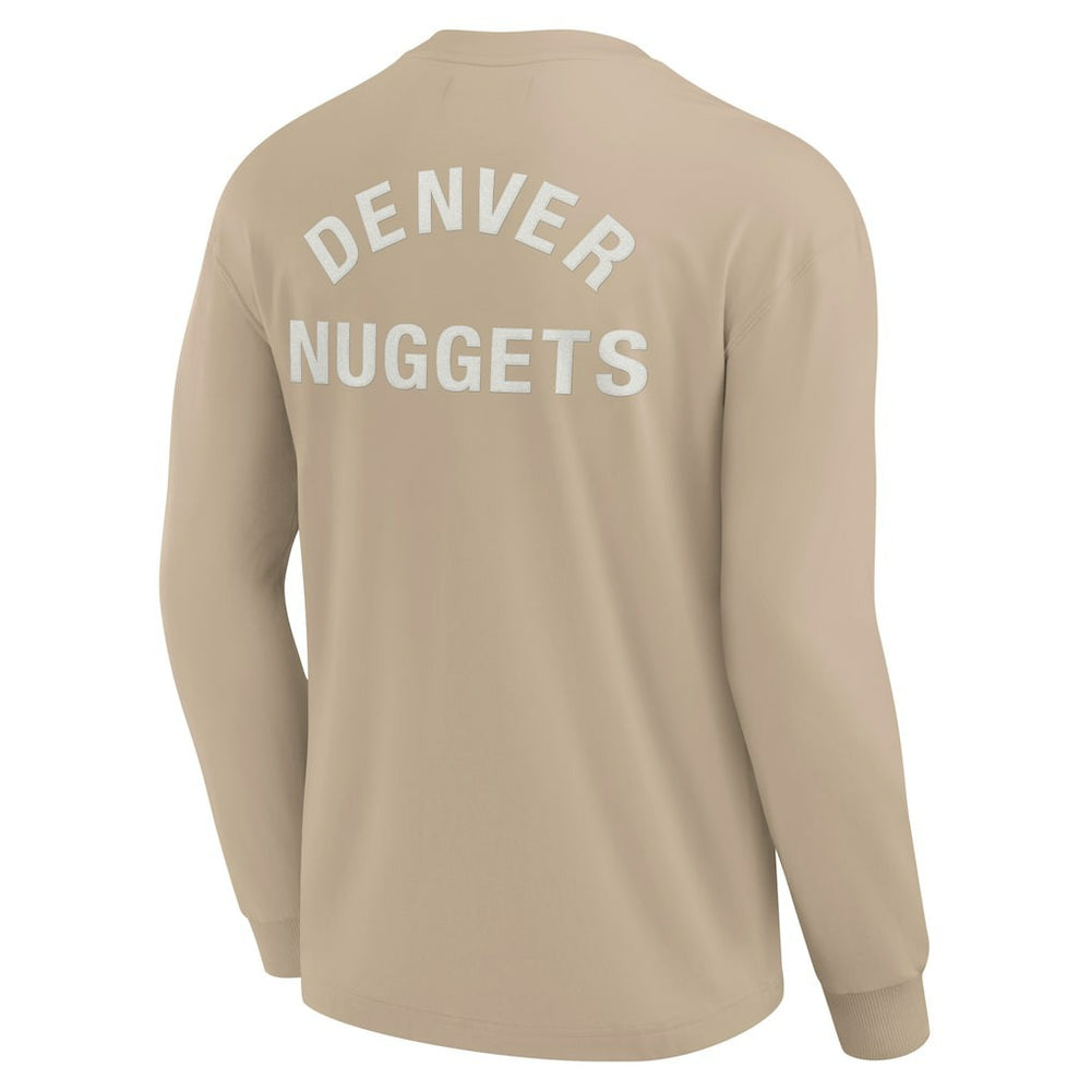 Denver Nuggets Unisex Elements Super Soft Long Sleeve T-Shirt Khaki - NBA