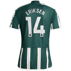 Christian Eriksen Manchester United 2023/24 Away Replica Player Jersey Green | Adidas