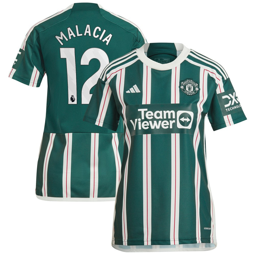 Tyrell Malacia Manchester United Women's 2023/24 Away Replica Player Jersey Green | Adidas discount