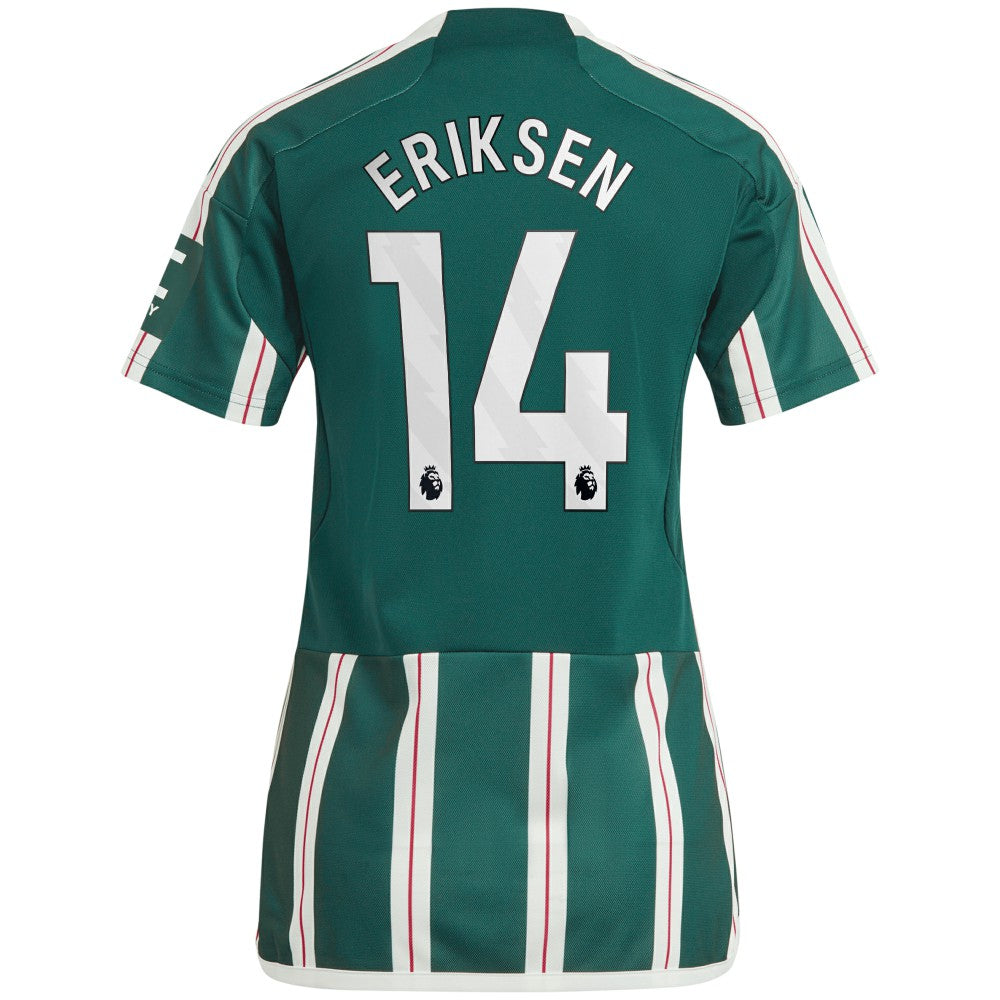 Christian Eriksen Manchester United Women's 2023/24 Away Replica Player Jersey Green | Adidas discount