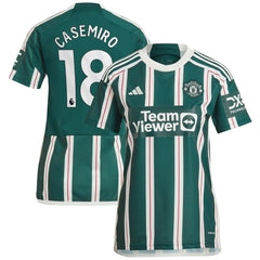 Casemiro Manchester United Women's 2023/24 Away Replica Player Jersey Green | Adidas discount