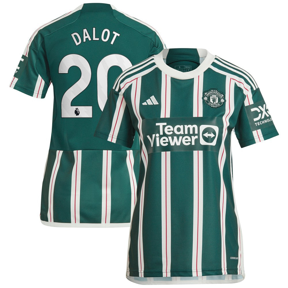 Diogo Dalot Manchester United Women's 2023/24 Away Replica Player Jersey Green | Adidas online