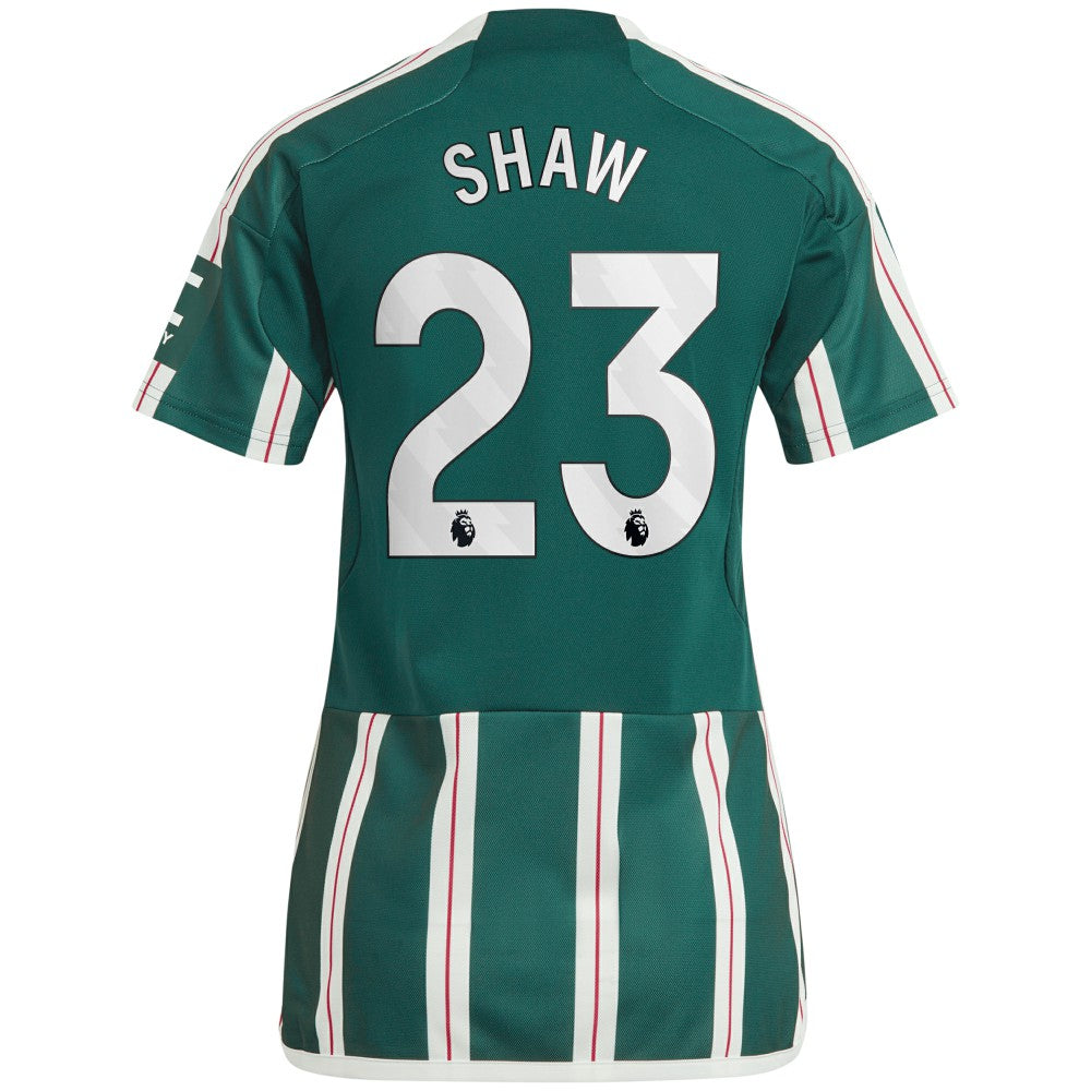 Luke Shaw Manchester United Women's 2023/24 Away Replica Player Jersey Green | Adidas Online