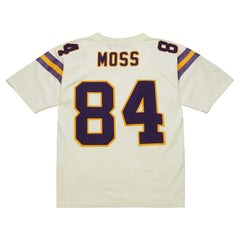 Randy Moss Minnesota Vikings Chainstitch Legacy Jersey Cream | Mitchell & Ness