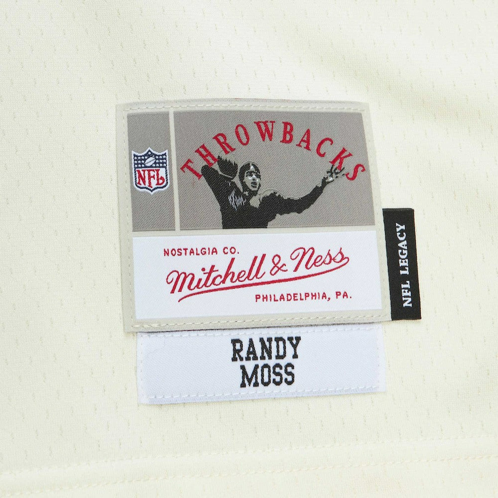 Randy Moss Minnesota Vikings Chainstitch Legacy Jersey Cream | Mitchell & Ness
