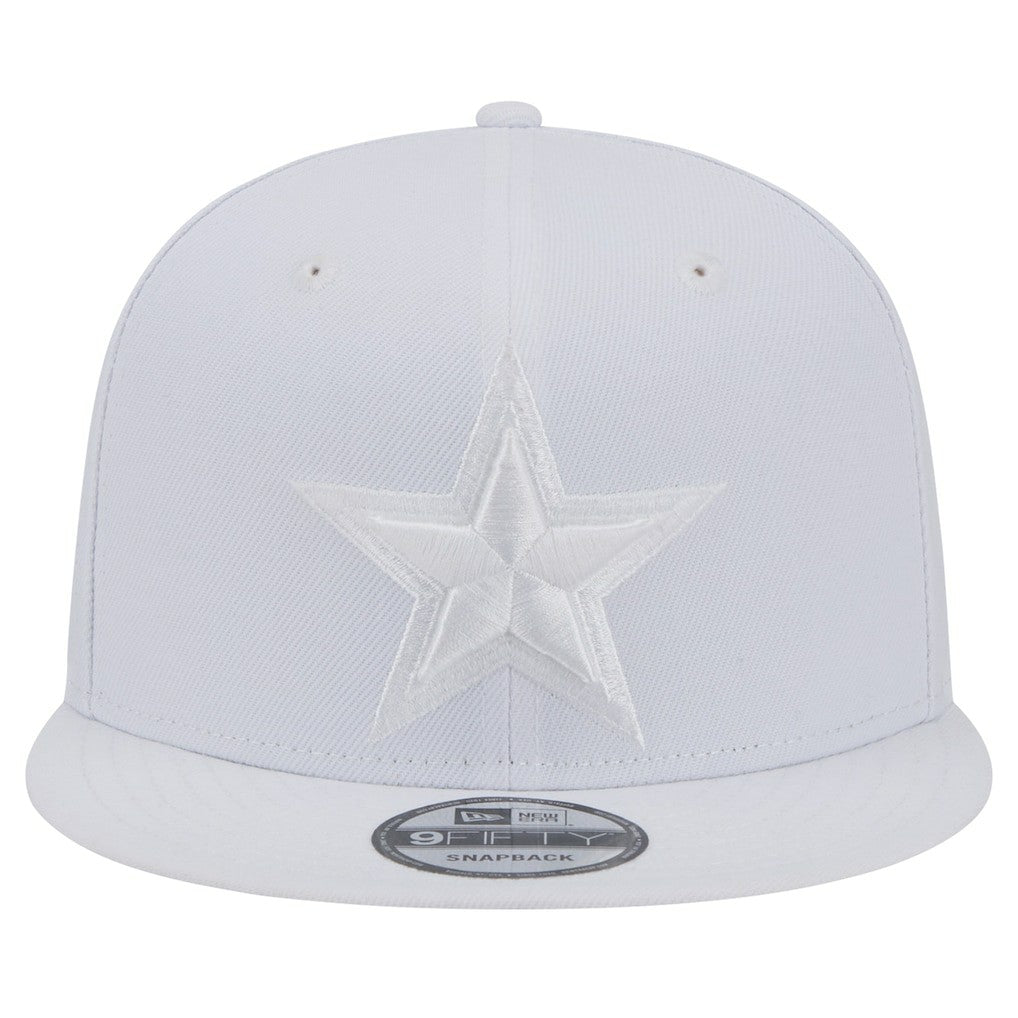Dallas Cowboys New Era Main White on White 9FIFTY Snapback Hat | NFL