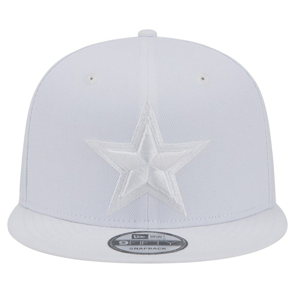 Dallas Cowboys New Era Main White on White 9FIFTY Snapback Hat | NFL