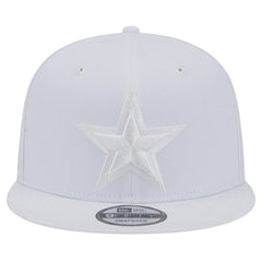 Dallas Cowboys New Era Main White on White 9FIFTY Snapback Hat | NFL