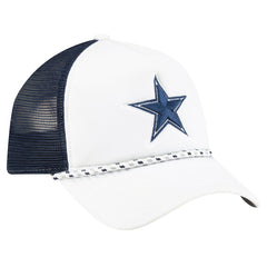 Dallas Cowboys New Era Court Sport Foam Front A-Frame 9FORTY Adjustable Trucker Hat White/Navy | NFL