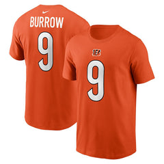 Joe Burrow Cincinnati Bengals Player Name & Number T-Shirt Orange | Nike for Sale