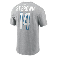 Amon-Ra St. Brown Detroit Lions Player Name & Number T-Shirt Gray | Nike for Sale