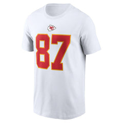 Travis Kelce Kansas City Chiefs Player Name & Number T-Shirt White | Nike for Sale
