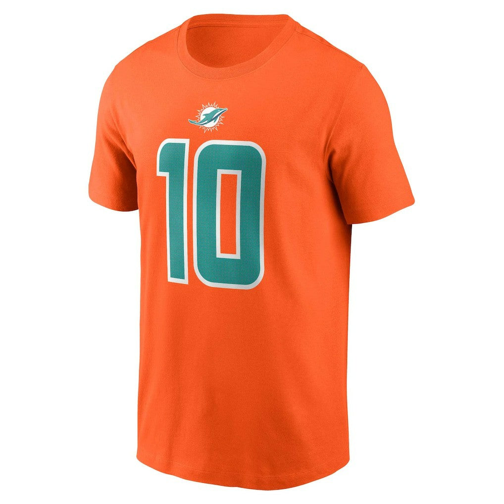 Tyreek Hill Miami Dolphins Player Name & Number T-Shirt Orange | Nike for Sale