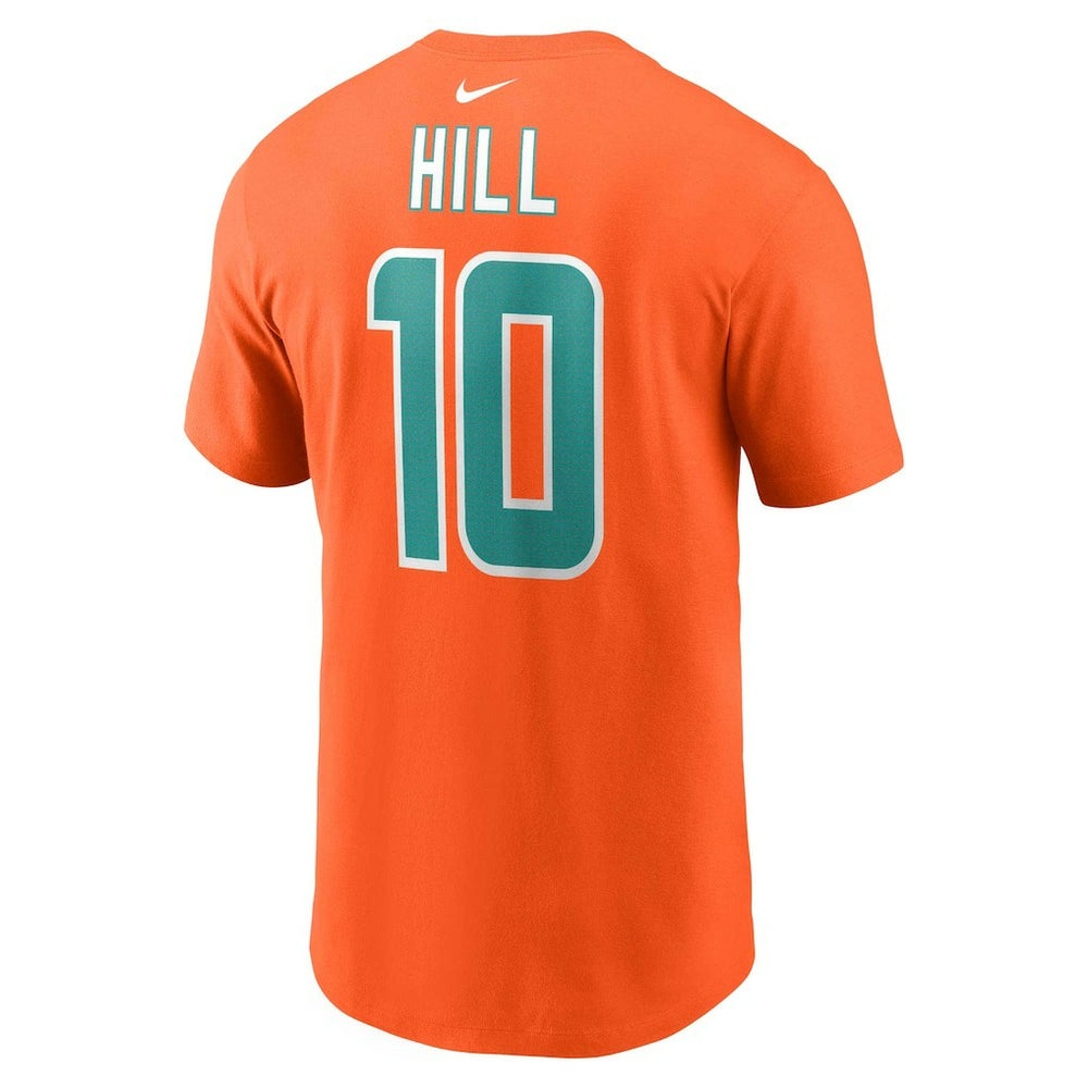 Tyreek Hill Miami Dolphins Player Name & Number T-Shirt Orange | Nike for Sale