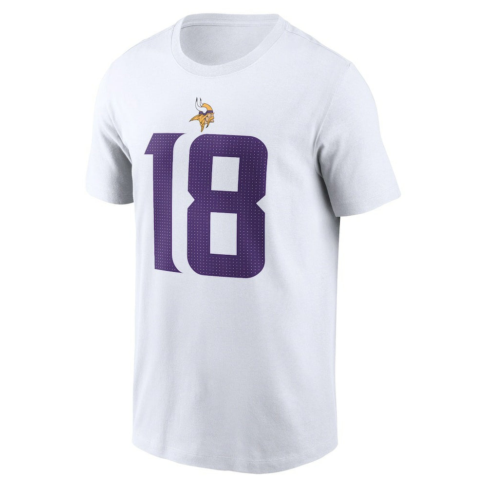 Justin Jefferson Minnesota Vikings Player Name & Number T-Shirt White | Nike for Sale