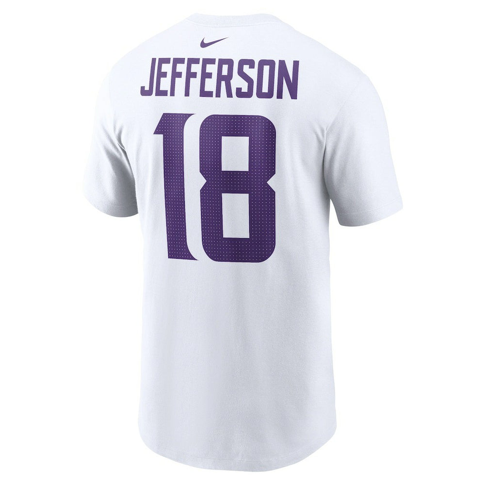 Justin Jefferson Minnesota Vikings Player Name & Number T-Shirt White | Nike for Sale