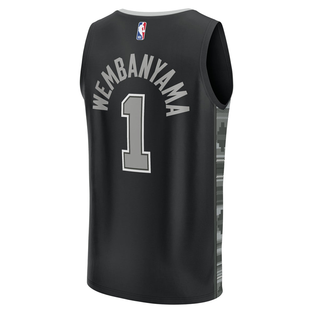 Victor Wembanyama San Antonio Spurs Fast Break Player Jersey Statement Edition Black - NBA