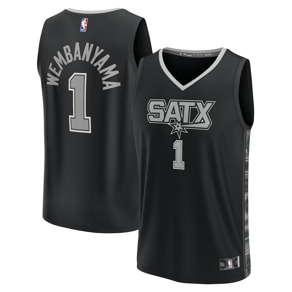 Victor Wembanyama San Antonio Spurs Youth Fast Break Player Jersey Statement Edition Black - NBA