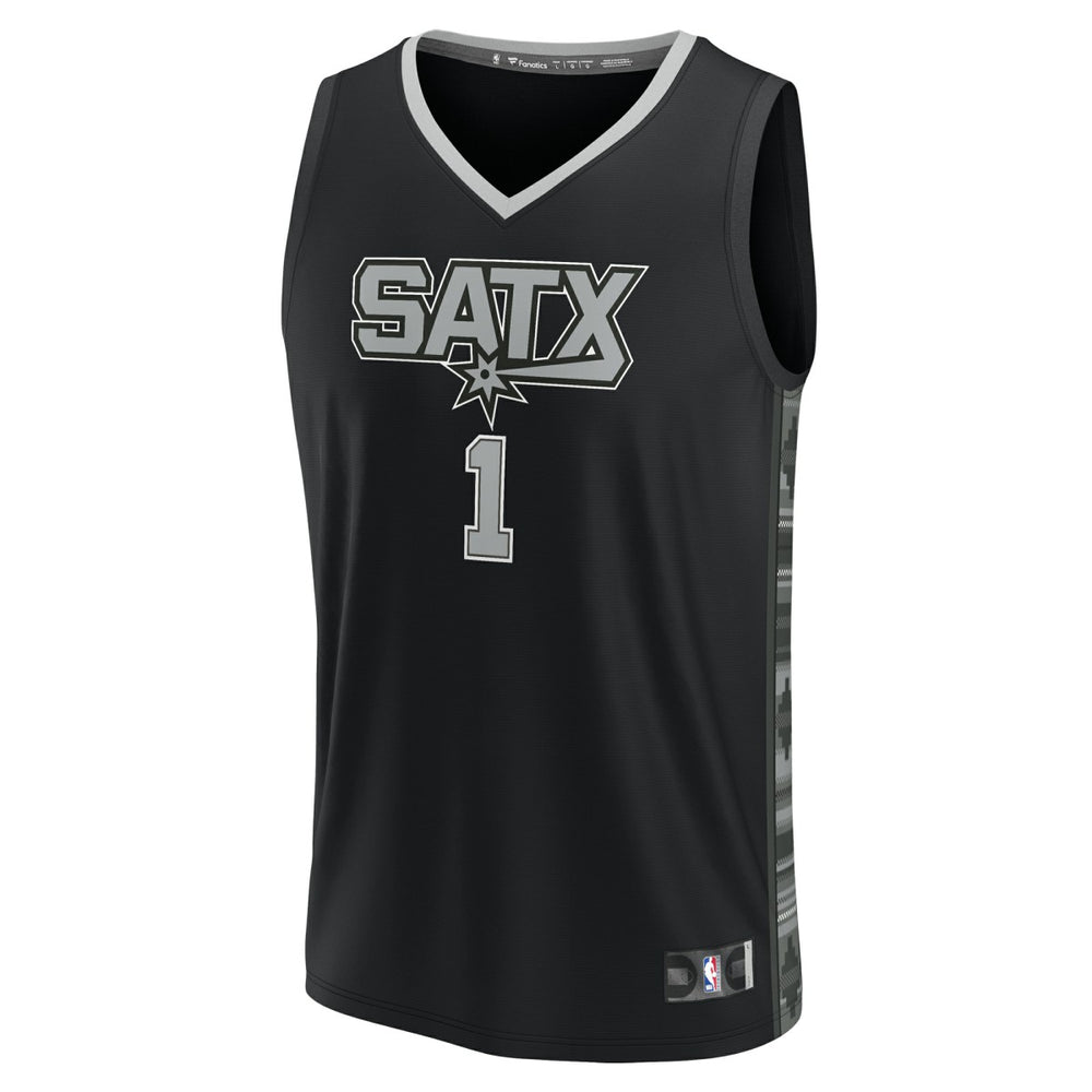 Victor Wembanyama San Antonio Spurs Youth Fast Break Player Jersey Statement Edition Black - NBA