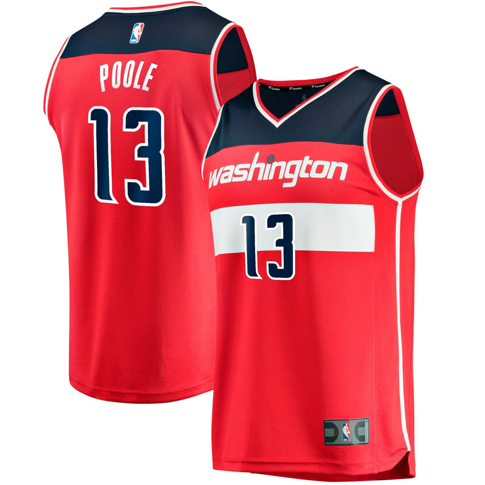 Jordan Poole Washington Wizards Fast Break Player Jersey Icon Edition Red - NBA
