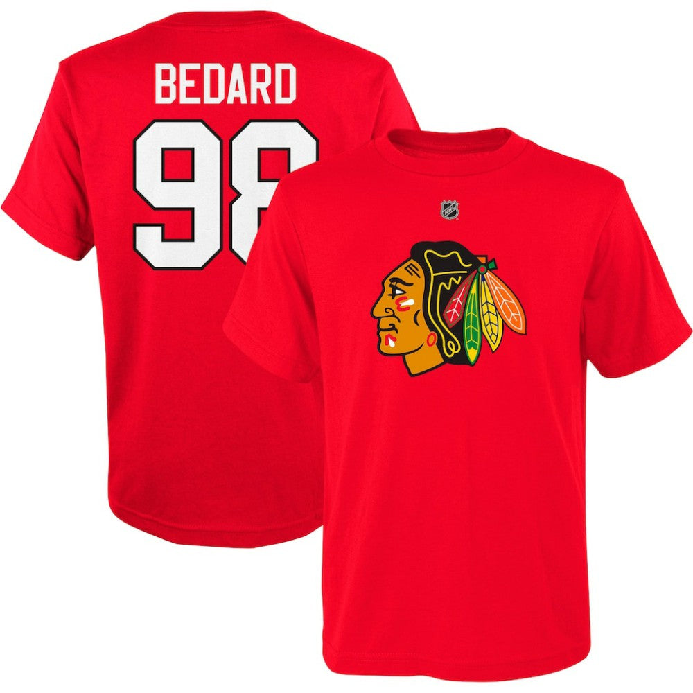 Connor Bedard Chicago Blackhawks Youth Player Name & Number T-Shirt - Red - NHL