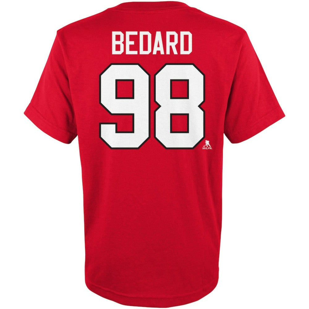 Connor Bedard Chicago Blackhawks Preschool Authentic Stack Name & Number T-Shirt - Red - NHL