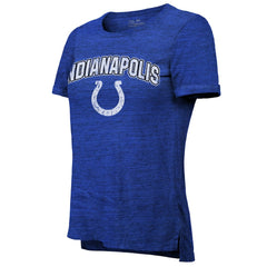 Indianapolis Colts Majestic Threads Women's Indiana Nights Alternate Tri-Blend Boyfriend T-Shirt Heather Blue | NFL