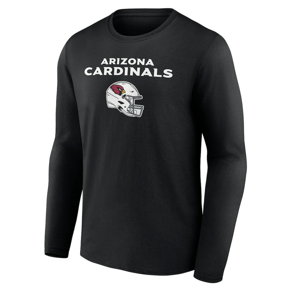 Arizona Cardinals Personalized Name & Number Team Wordmark Long Sleeve T-Shirt Black | NFL