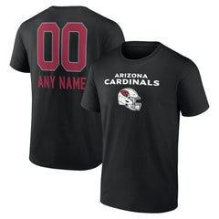 Arizona Cardinals Personalized Name & Number Team Wordmark T-Shirt Black | NFL
