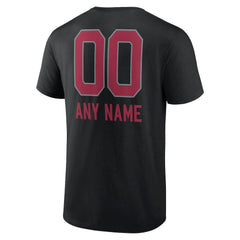 Arizona Cardinals Personalized Name & Number Team Wordmark T-Shirt Black | NFL