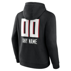 Atlanta Falcons Personalized Name & Number Team Wordmark Pullover Hoodie Black | NFL