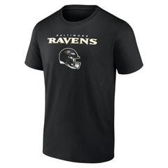 Baltimore Ravens Personalized Name & Number Team Wordmark T-Shirt Black | NFL