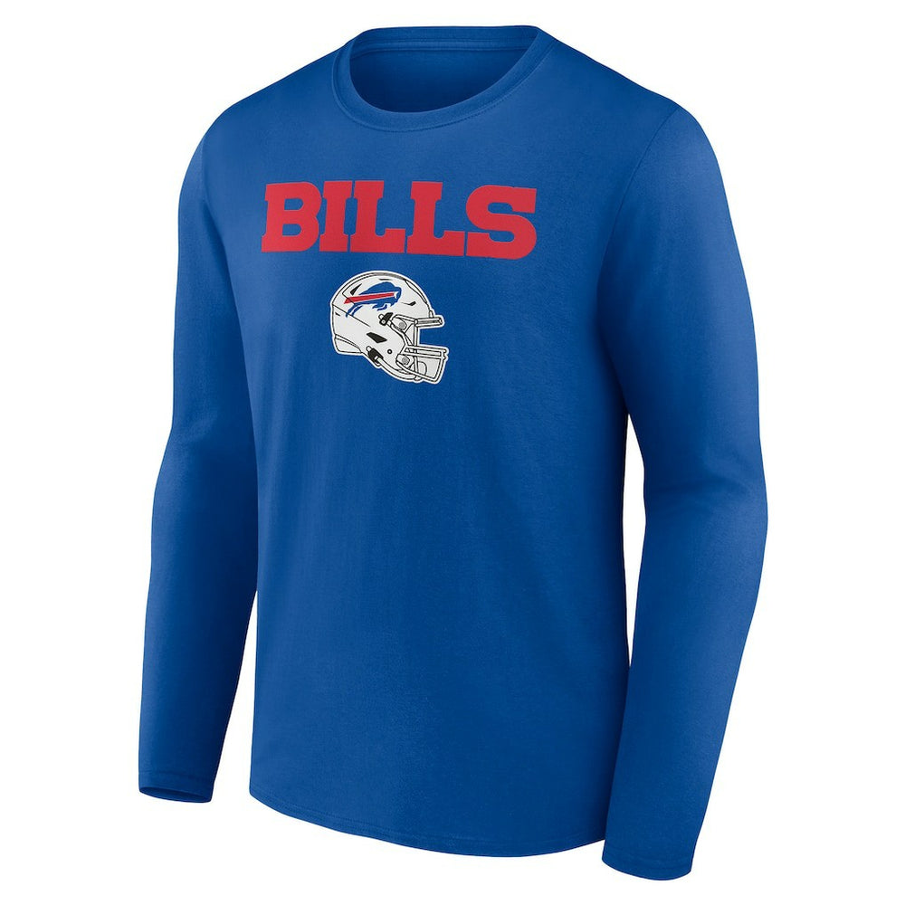 Buffalo Bills Personalized Name & Number Team Wordmark Long Sleeve T-Shirt Royal | NFL