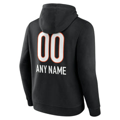 Cincinnati Bengals Personalized Name & Number Team Wordmark Pullover Hoodie Black | NFL