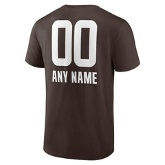 Cleveland Browns Personalized Name & Number Team Wordmark T-Shirt Brown | NFL