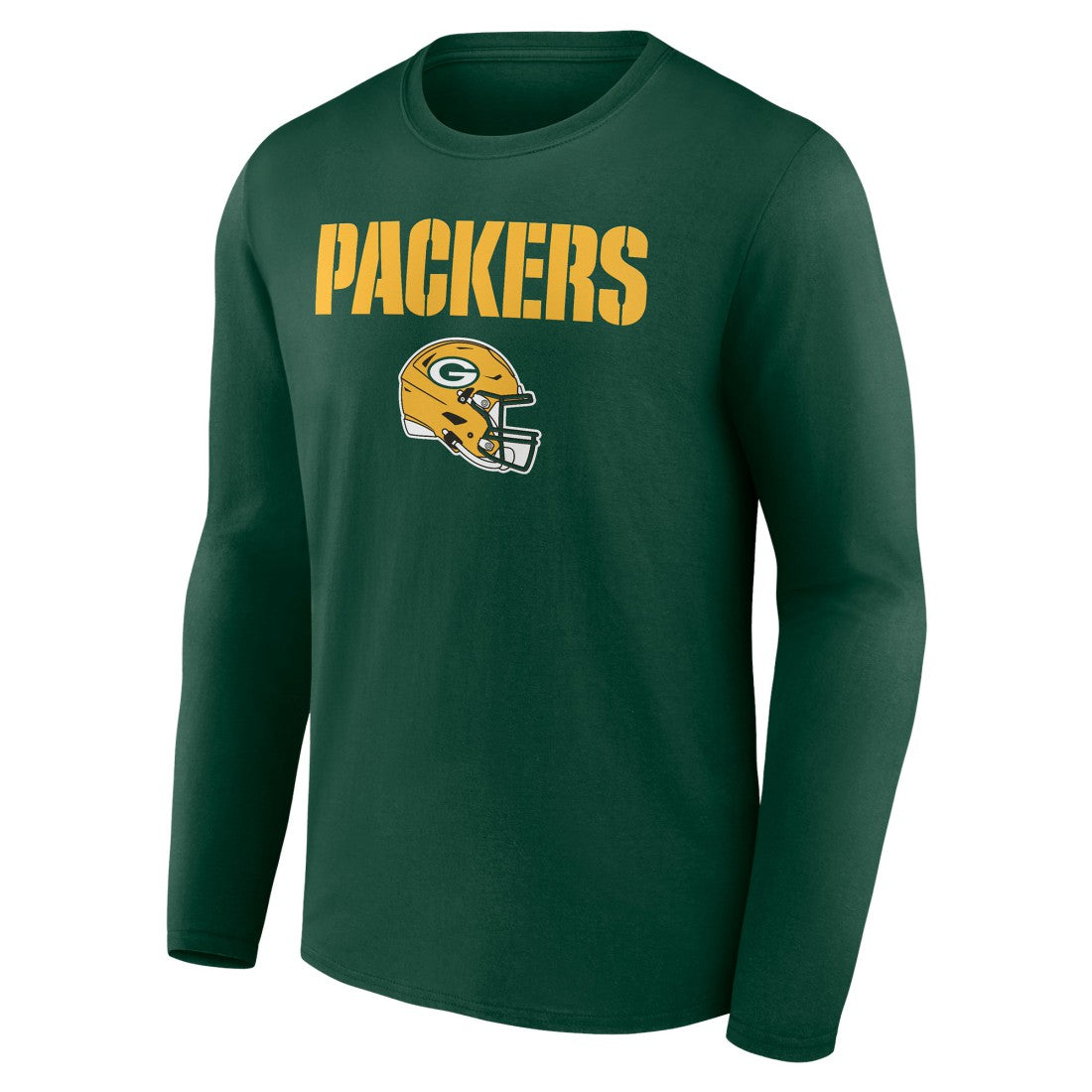 Green Bay Packers Personalized Name & Number Team Wordmark Long Sleeve T-Shirt Green | NFL