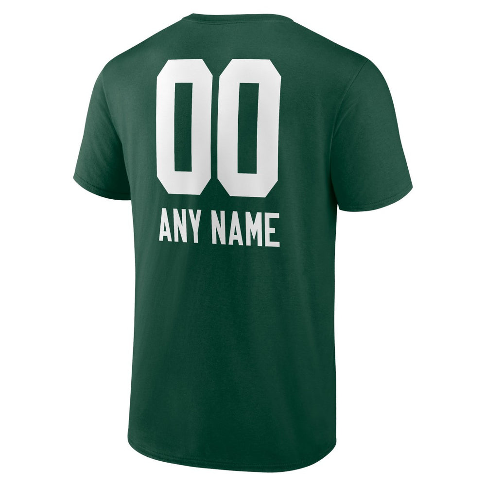 Green Bay Packers Personalized Name & Number Team Wordmark T-Shirt Green | NFL