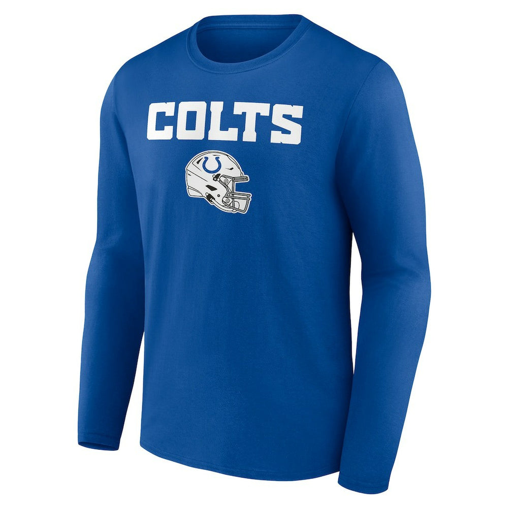 Indianapolis Colts Personalized Name & Number Team Wordmark Long Sleeve T-Shirt Royal | NFL