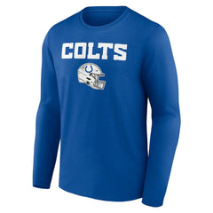 Indianapolis Colts Personalized Name & Number Team Wordmark Long Sleeve T-Shirt Royal | NFL