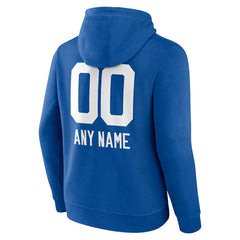 Indianapolis Colts Personalized Name & Number Team Wordmark Pullover Hoodie Royal | NFL