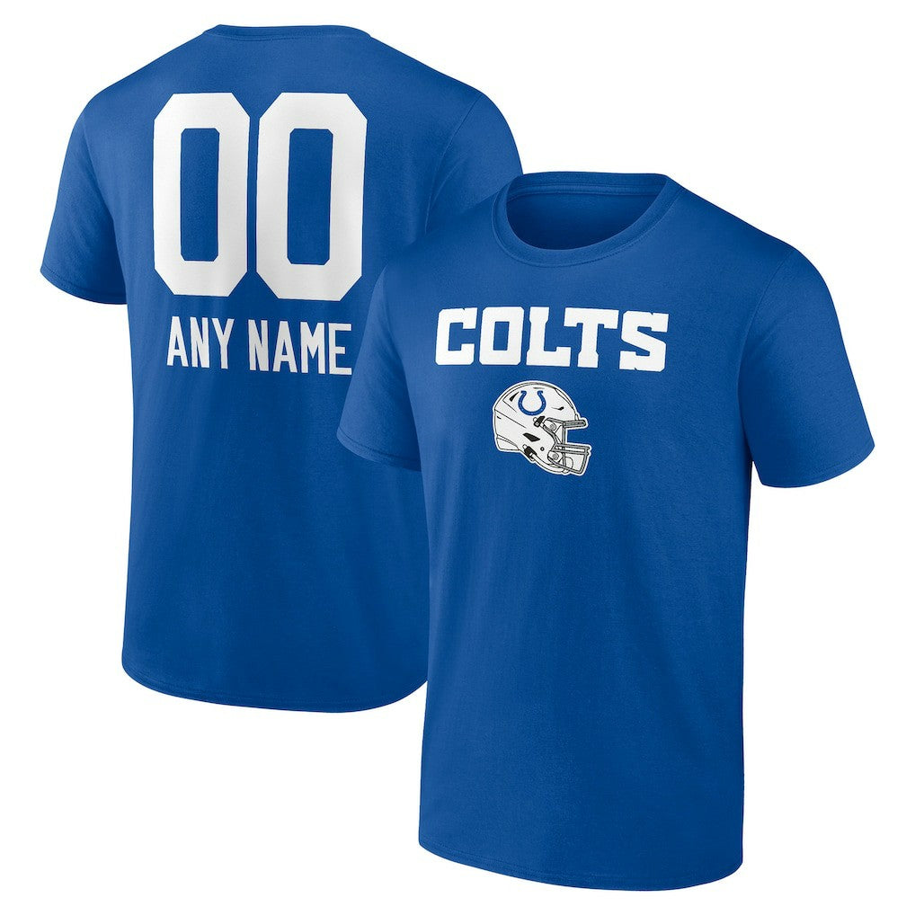 Indianapolis Colts Personalized Name & Number Team Wordmark T-Shirt Royal | NFL