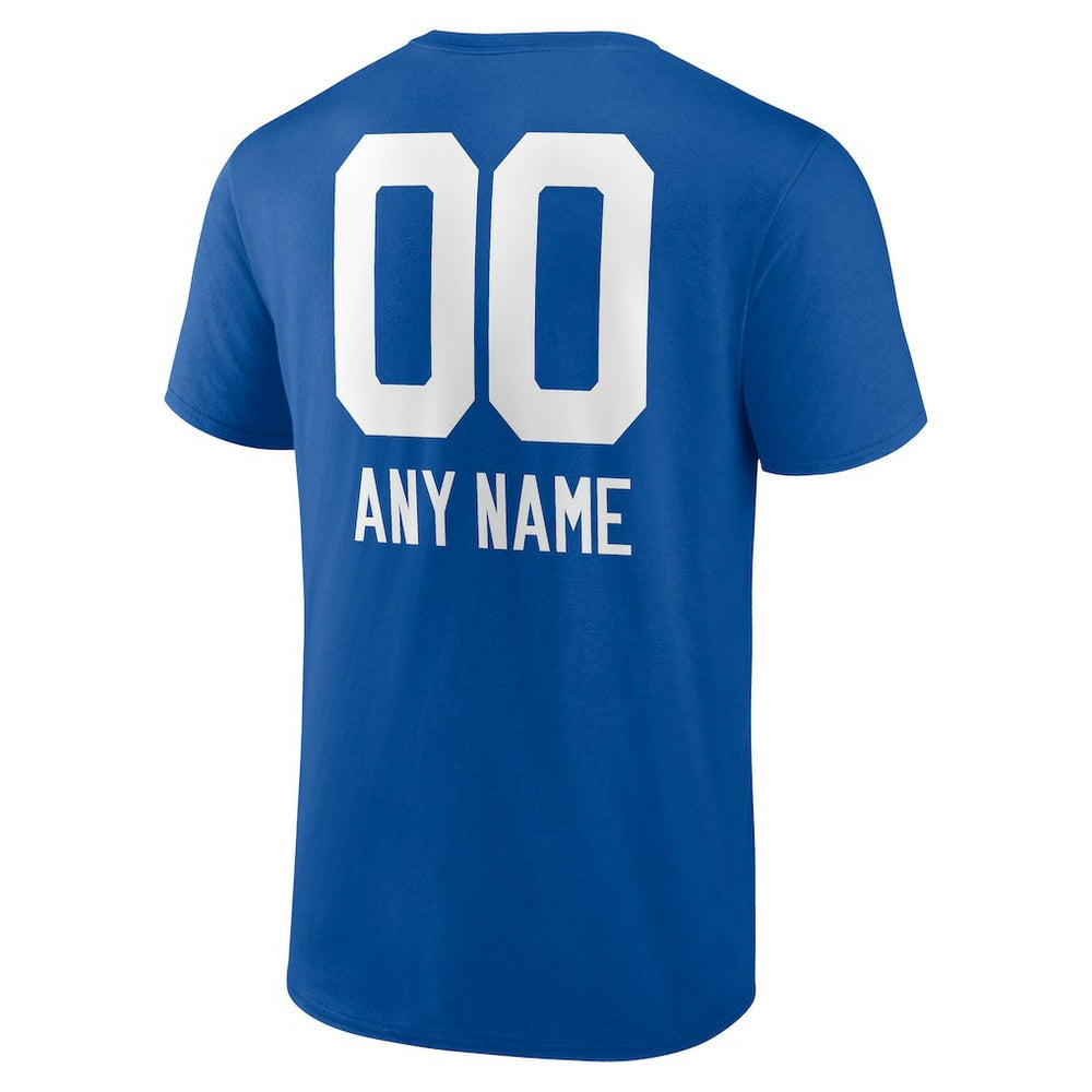 Indianapolis Colts Personalized Name & Number Team Wordmark T-Shirt Royal | NFL