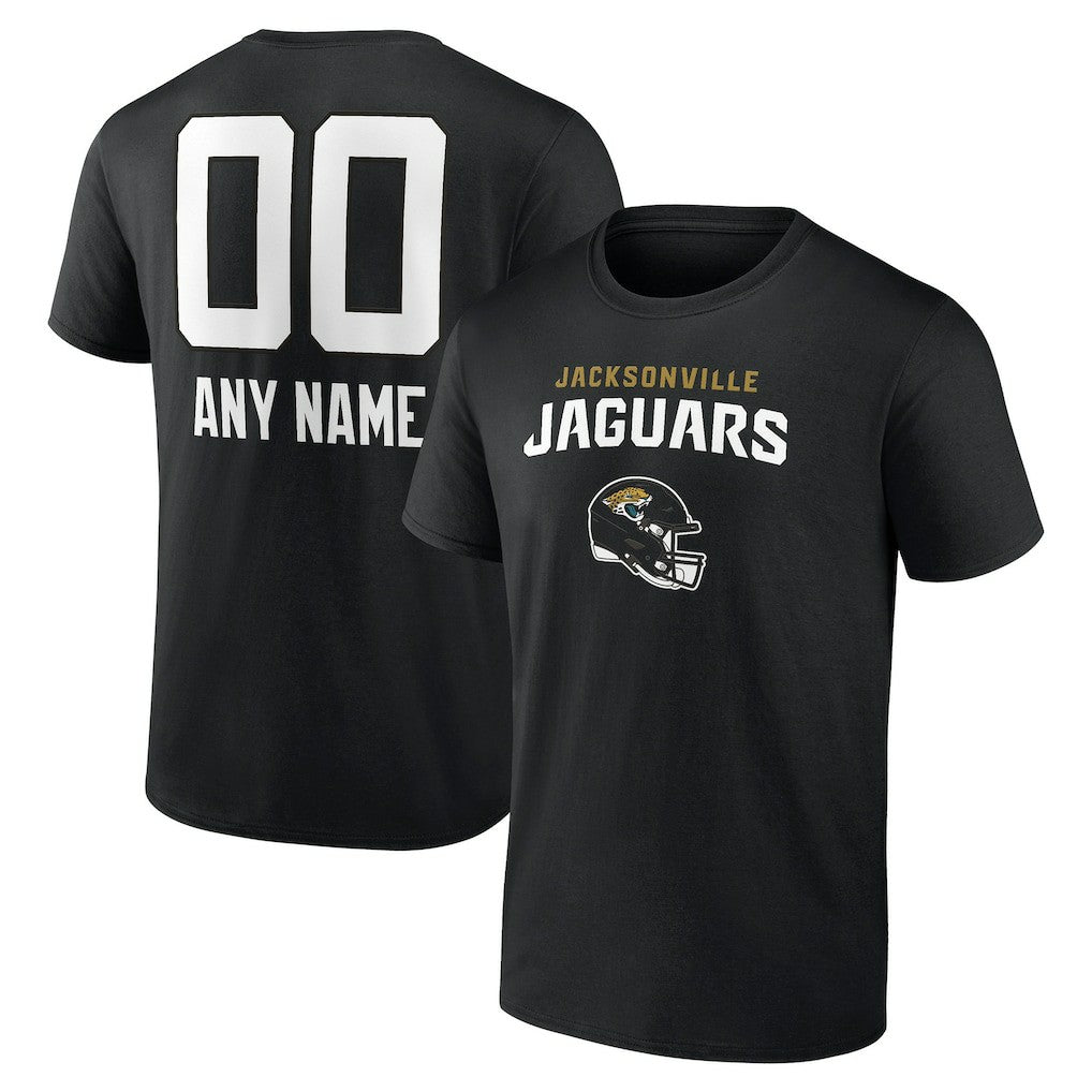 Jacksonville Jaguars Personalized Name & Number Team Wordmark T-Shirt Black | NFL