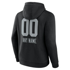 Las Vegas Raiders Personalized Name & Number Team Wordmark Pullover Hoodie Black | NFL